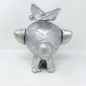 Pokémon Silver 25th Anniversary Collectible Grookey Figurine Plush 8”